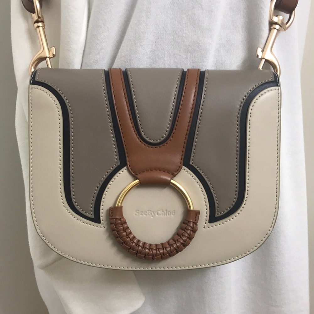 See By Chloe Beige and Brown Crossbody Bag Hanna Mini